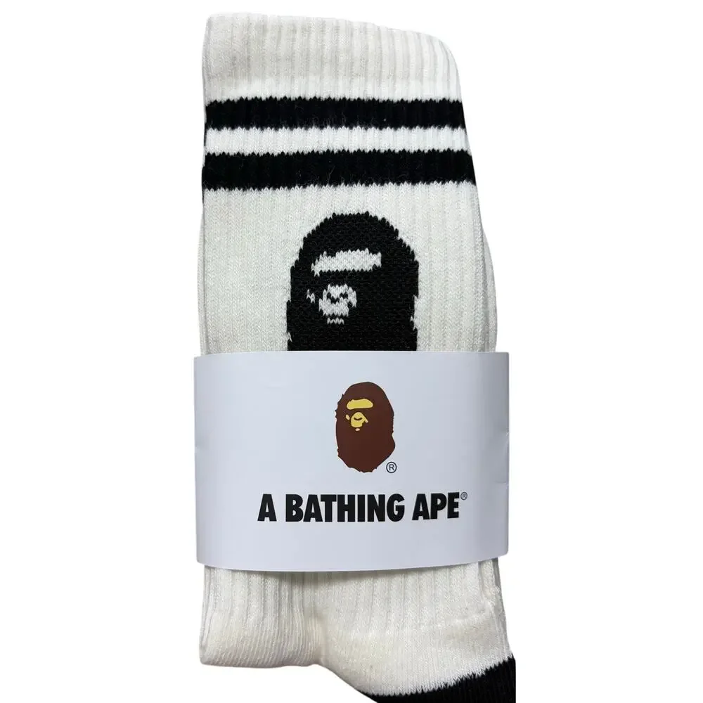 BAPE Crew Socks Unisex fits sizes 7-12